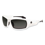 ergodyne® Skullerz Odin Safety Glasses, White Nylon Impact Frame, Smoke Polycarbonate Lens, Ships in 1-3 Business Days (EGO50230) Each