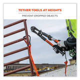 ergodyne® Squids 3148 Tool Lanyard w/XL Carabiner+Threaded Loop, 80 lb Max Work Capacity, 76", Orange/Black, Ships in 1-3 Business Days (EGO19148) Each