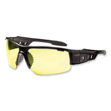 ergodyne® Skullerz Dagr Safety Glasses, Black Nylon Impact Frame, Yellow Polycarbonate Lens, Ships in 1-3 Business Days (EGO52050) Each