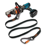 ergodyne® Squids 3139 Tool Lanyard w/2 Locking Swivel Carabiners, 40lb Max Work Capacity, 76", Black/Orange, Ships in 1-3 Business Days (EGO19139) Each
