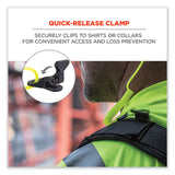 ergodyne® Squids 3158 Coiled Lanyard with Clamp, 2 lb Max Working Capacity, 12" to 48" Long, Black, Ships in 1-3 Business Days (EGO19158) Each