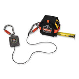 ergodyne® Squids 3003 Retractable Lanyard with Two Carabiners, 2 lb Max Working Capacity, 8" to 48", Gray, Ships in 1-3 Business Days (EGO19303) Each