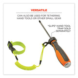 ergodyne® Squids 3157 Coiled Lanyard with Buckle, 2 lb Max Working Capacity, 12" to 48" Long, Lime, Ships in 1-3 Business Days (EGO19157) Each