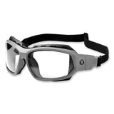 ergodyne® Skullerz Loki Safety Glasses/Goggles, Matte Gray Nylon Impact Frame, Clear Polycarbonate Lens, Ships in 1-3 Business Days (EGO56100) Each