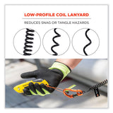 ergodyne® Squids 3166 Coiled Tool Lanyard with Two Carabiners, 2 lb Max Working Capacity, 12" Long, Black, Ships in 1-3 Business Days (EGO19162) Each