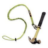 ergodyne® Squids 3101 Lanyard w/Stainless Steel Carabiner+Cinch-Loop, 15 lb Max Work Cap, 42" to 54", Lime, Ships in 1-3 Business Days (EGO19017) Each