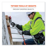 ergodyne® Squids 3149 Tool Lanyard with XL + Swivel Carabiners, 80 lb Max Work Capacity, 76", Orange/Black, Ships in 1-3 Business Days (EGO19149) Each