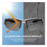 ergodyne® Skullerz Dagr Safety Glasses, Matte Gray Nylon Impact Frame, Anti-Fog Smoke Polycarbonate Lens, Ships in 1-3 Business Days (EGO52133) Each