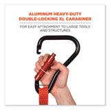 ergodyne® Squids 3149 Tool Lanyard with XL + Swivel Carabiners, 80 lb Max Work Capacity, 76", Orange/Black, Ships in 1-3 Business Days (EGO19149) Each