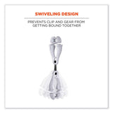 ergodyne® Squids 3420 Dual Clip Swivel Glove Clip Holder, 1x0.6x5.5, Acetal Copolymer, Granite, 100/Pack, Ships in 1-3 Business Days (EGO19515BULK) Case of 100