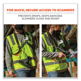 ergodyne® Squids 3138 Padded Barcode Scanner Lanyard Harness, 33" Arm Straps,18.5" Lanyard,Black/Orange/Gray,Ships in 1-3 Business Days (EGO19189) Each