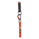 ergodyne® Squids 3149 Tool Lanyard with XL + Swivel Carabiners, 80 lb Max Work Capacity, 76", Orange/Black, Ships in 1-3 Business Days (EGO19149) Each