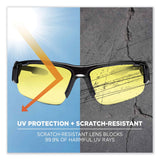 ergodyne® Skullerz Dagr Safety Glasses, Black Nylon Impact Frame, Yellow Polycarbonate Lens, Ships in 1-3 Business Days (EGO52050) Each