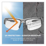 ergodyne® Skullerz Dagr Safety Glasses, Matte Gray Nylon Impact Frame, Anti-Fog Clear Polycarbonate Lens, Ships in 1-3 Business Days (EGO52103) Each