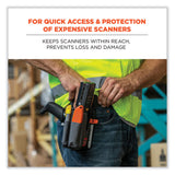ergodyne® Squids 5541 Handheld Barcode Scanner Holster w/Belt Clip, 2 Comp, 2.75 x 3.5 x 7.3, Polyester,Gray,Ships in 1-3 Business Days (EGO19182) Each