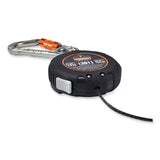 ergodyne® Squids 3011 Retractable Lanyard w/Tool+Swivel Anchor Carabiners, 8 lb Max Work Cap, 48", Black, Ships in 1-3 Business Days (EGO19311) Each