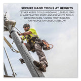 ergodyne® Squids 3011 Retractable Lanyard w/Tool+Swivel Anchor Carabiners, 8 lb Max Work Cap, 48", Black, Ships in 1-3 Business Days (EGO19311) Each