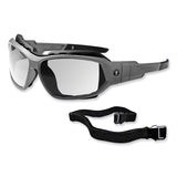 ergodyne® Skullerz Loki Safety Glasses/Goggles, Matte Gray Nylon Impact Frame, Clear Polycarbonate Lens, Ships in 1-3 Business Days (EGO56100) Each