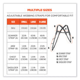 ergodyne® Squids 3132 Barcode Scanner Lanyard Harness, Small: 13" Arm Strap, 32" Lanyard Strap, Hi-Vis Lime, Ships in 1-3 Business Days (EGO19133) Each