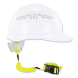 ergodyne® Squids 3157 Coiled Lanyard with Buckle, 2 lb Max Working Capacity, 12" to 48" Long, Lime, Ships in 1-3 Business Days (EGO19157) Each