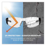 ergodyne® Skullerz Saga Frameless Safety Glasses, Matte Black Nylon Impact Frame, Clear Polycarbonate Lens, Ships in 1-3 Business Days (EGO59100) Each