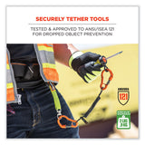 ergodyne® Squids 3166 Coiled Tool Lanyard with Two Carabiners, 2 lb Max Working Capacity, 12" Long, Black, Ships in 1-3 Business Days (EGO19162) Each