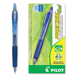 Pilot® Precise Gel BeGreen Gel Pen, Retractable, Fine 0.7 mm, Blue Ink, Translucent Blue Barrel, Dozen (PIL15002) 1 Dozen