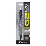 Pilot® G2 Pro Gel Pen, Retractable, Fine 0.7 mm, Black Ink, Gray Barrel (PIL31147) Each