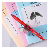 Pilot® G-Knock BeGreen Gel Pen, Retractable, Fine 0.7 mm, Red Ink, Translucent Red/Red Barrel, Dozen (PIL31508) 1 Dozen
