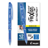 Pilot® FriXion Point Erasable Gel Pen, Stick, Extra-Fine 0.5 mm, Blue Ink, Blue/Silver/Transparent Blue Barrel, Dozen (PIL31574) 1 Dozen