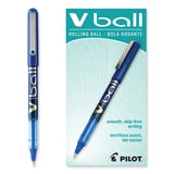 Pilot® VBall Liquid Ink Roller Ball Pen, Stick, Fine 0.7 mm, Blue Ink, Blue/Clear Barrel, Dozen (PIL35113) 1 Dozen