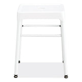 Safco® Steel GuestBistro Stool, Backless, Supports Up to 250 lb, 18" Seat Height, White Seat, White Base, Ships in 1-3 Business Days (SAF6604WH) Each