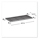Safco® Industrial Extra Shelf Pack, 48w x 24d x 1.5h, Steel, Metallic Gray, 2/Pack (SAF5296GR) Case of 2