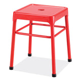 Safco® Steel GuestBistro Stool, Backless, Supports Up to 250 lb, 18" Seat Height, Red Seat, Red Base, Ships in 1-3 Business Days (SAF6604RD) Each