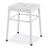 Safco® Steel GuestBistro Stool, Backless, Supports Up to 250 lb, 18" Seat Height, White Seat, White Base, Ships in 1-3 Business Days (SAF6604WH) Each