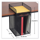 Safco® Onyx Vertical Hanging Storage, 4 Sections, Letter Size Files, 10.25" x 12" x 17.1", Black, Ships in 1-3 Business Days (SAF3241BL) Each