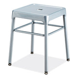 Safco® Steel GuestBistro Stool, Backless, Supports Up to 250 lb, 18" High Silver Seat, Silver Base, Ships in 1-3 Business Days (SAF6604SL) Each