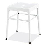 Safco® Steel GuestBistro Stool, Backless, Supports Up to 250 lb, 18" Seat Height, White Seat, White Base, Ships in 1-3 Business Days (SAF6604WH) Each