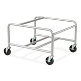 Safco® Sled Base Stack Chair Cart, Metal, 500 lb Capacity, 23.5" x 27.5" x 17", Silver, Ships in 1-3 Business Days (SAF4190SL) Each