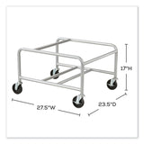 Safco® Sled Base Stack Chair Cart, Metal, 500 lb Capacity, 23.5" x 27.5" x 17", Silver, Ships in 1-3 Business Days (SAF4190SL) Each