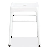 Safco® Steel GuestBistro Stool, Backless, Supports Up to 250 lb, 18" Seat Height, White Seat, White Base, Ships in 1-3 Business Days (SAF6604WH) Each