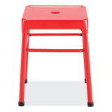 Safco® Steel GuestBistro Stool, Backless, Supports Up to 250 lb, 18" Seat Height, Red Seat, Red Base, Ships in 1-3 Business Days (SAF6604RD) Each