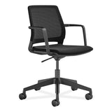 Safco® Medina Conference Chair, Supports Up to 300 lb, 17" to 22" Seat Height, Black Seat/Back/Base, Ships in 1-3 Business Days (SAF6828BL) Each