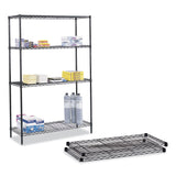 Safco® Commercial Extra Shelf Pack, 48w x 18d x 1h, Steel, Black, 2/Pack (SAF5242BL) Pack of 2