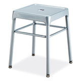 Safco® Steel GuestBistro Stool, Backless, Supports Up to 250 lb, 18" High Silver Seat, Silver Base, Ships in 1-3 Business Days (SAF6604SL) Each