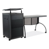 Oklahoma Sound® Teacher's WorkPod Desk and Lectern Kit, 68" x 24" x 41", Charcoal Gray, Ships in 1-3 Business Days (NPSTWP) Each