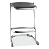 NPS® 6600 Series Elephant Z-Stool, Backless, Supports Up to 500lb, 24" Seat Height, Black Seat, Chrome Frame,Ships in 1-3 Bus Days (NPS6624) Each