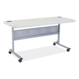 NPS® Flip-N-Store Training Table, Rectangular, 24 x 60 x 29.5, Speckled Gray, Ships in 1-3 Business Days (NPSBPFT2460) Each