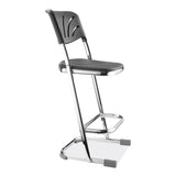 NPS® 6600 Series Elephant Z-Stool With Backrest, Supports 500 lb, 24" Seat Ht, Black Seat/Back, Chrome Frame,Ships in 1-3 Bus Days (NPS6624B) Each