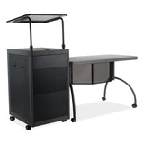 Oklahoma Sound® Teacher's WorkPod Desk and Lectern Kit, 68" x 24" x 41", Charcoal Gray, Ships in 1-3 Business Days (NPSTWP) Each